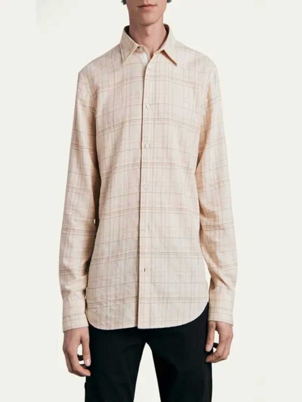 Rag & Bone Plaid Sport Button Down Collar Long Sleeve Relaxed Fit Shirt